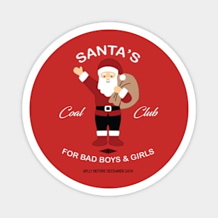 Santa's Coal Club Magnet